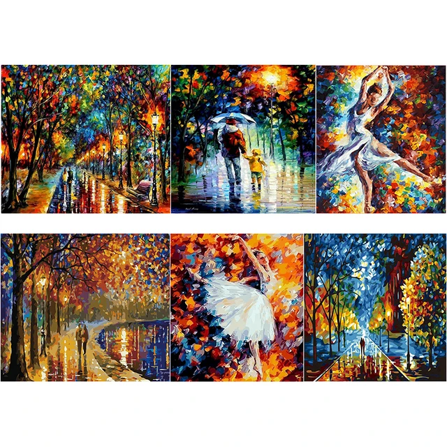 Pintura al óleo números lienzo marco  Pintar números adultos  marco-Bricolaje pintura números-Aliexpress