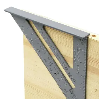 

Triangle Rule 90 Degree Thickening Angle Rule Aluminum Alloy Carpenter Measurement Square Ruler