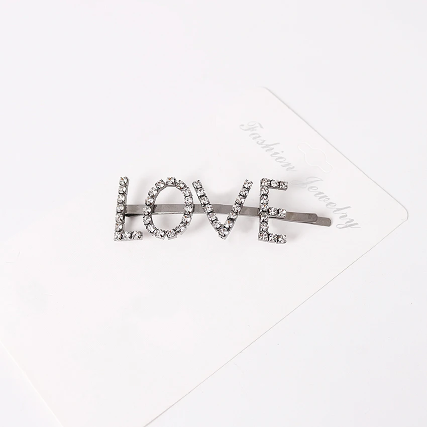 V-LOVE 1 шт. Твердые буквы заколки для волос для женщин Корея Мода ручной работы заколка для волос шпильки заколки для девочек аксессуары для волос - Цвет: V-LOVE