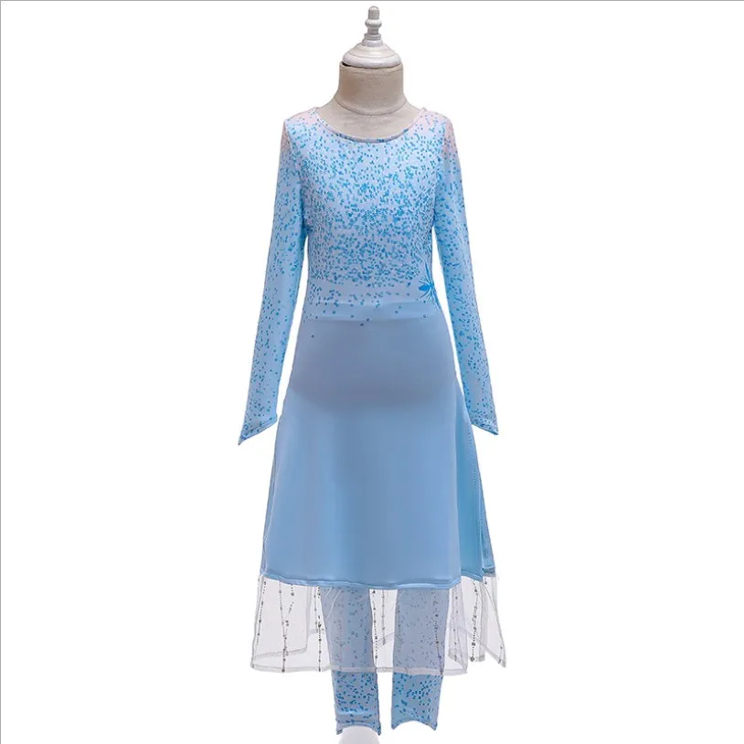 dress Костюм Королевы Эльзы из мультфильма «Холодное сердце» 2; карнавальный костюм; платье на Хэллоуин; Одежда для взрослых и детей; карнавальные вечерние платья; костюм Эльзы из фильма - Цвет: dress