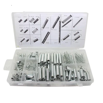 

200PCS Zinc Plated Steel Extension Compression Spring Assortment Hardware Kit