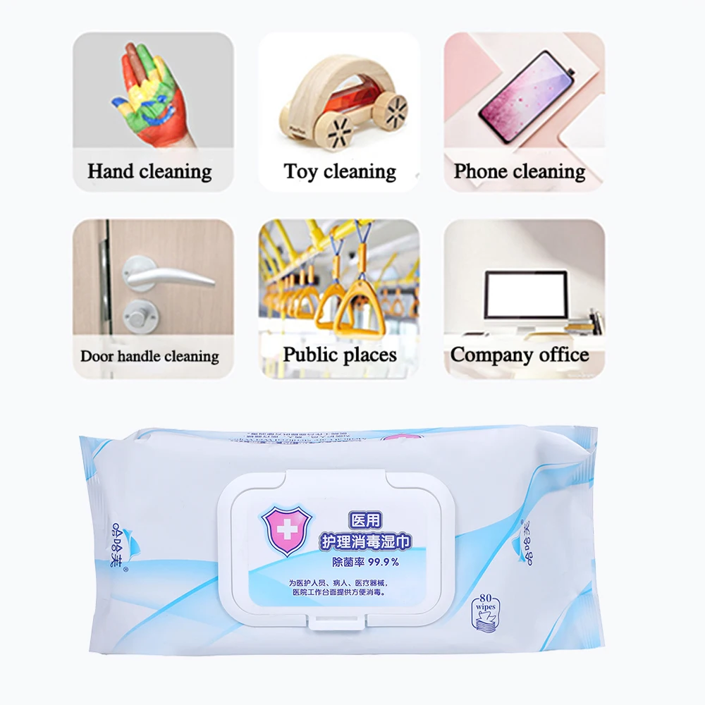 

2020 New 80pcs/Pack Disinfection Portable Alcohol Swabs Wet Pads Wipes Antiseptic Cleanser Cleaning Sterilization First Aid Home