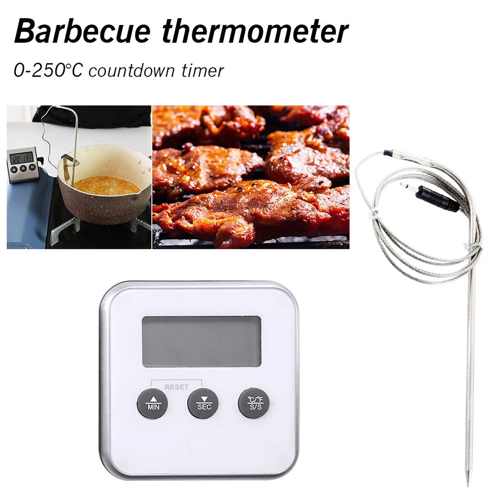 Digital Kitchen Thermometer Oven Food Cooking Meat BBQ Probe With Timer Milk Water Temperature Tools | Дом и сад