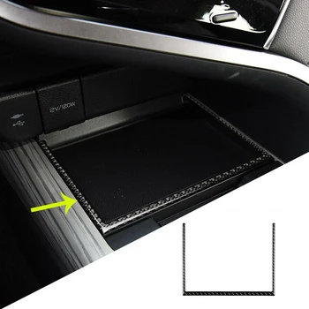 

For Toyota Camry 2018 2019 Carbon Fiber Car Inner Storage Box Cover Trim U Shaped Frame Decoration Sticker Interior Accessories