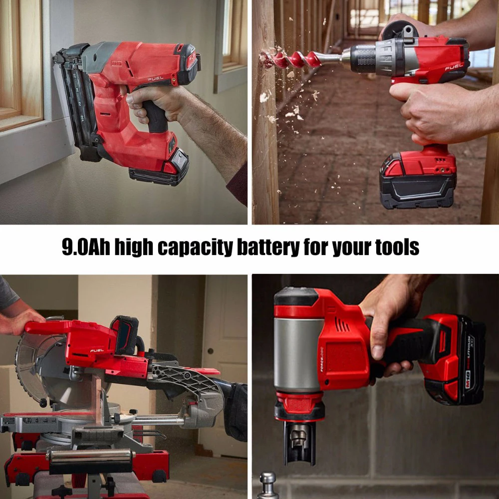 VANON для батареи MILWAUKEE M18 18V 9000mAh 9 0 Ah литий ионная аккумуляторная батарея M18B ионный HD