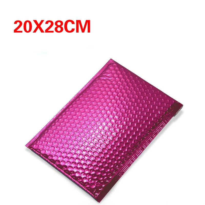

20X28 + 4 см 10 шт./лот розово-красный поли пузырьковый почтовый конверты с мягким вкладышем почтовый пакет самозапечатывающаяся Рождественская упаковка, подарочные пакеты
