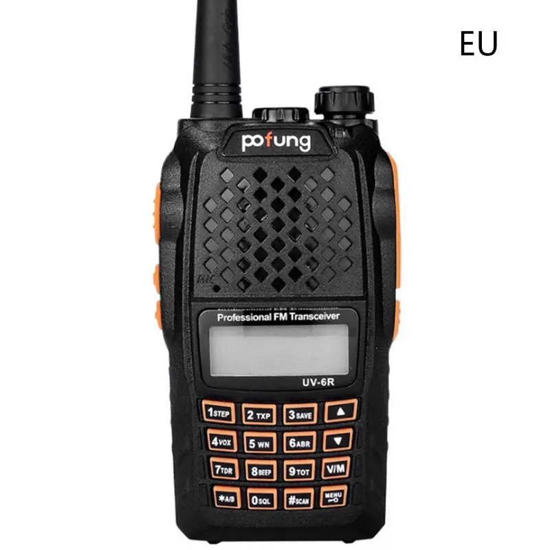 Baofeng UV-6R Walkie Talkie 400-470MHz двухдиапазонный двухсторонний радиоприемопередатчик - Цвет: EU