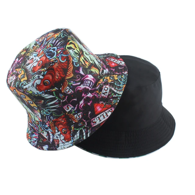 Summer Unisex Harajuku Bucket Hat Graffiti Women Men Fishing Fisherman Hat  Autumn Outdoor Panama Hip Hop Cap for Bob Femme Gorro - AliExpress