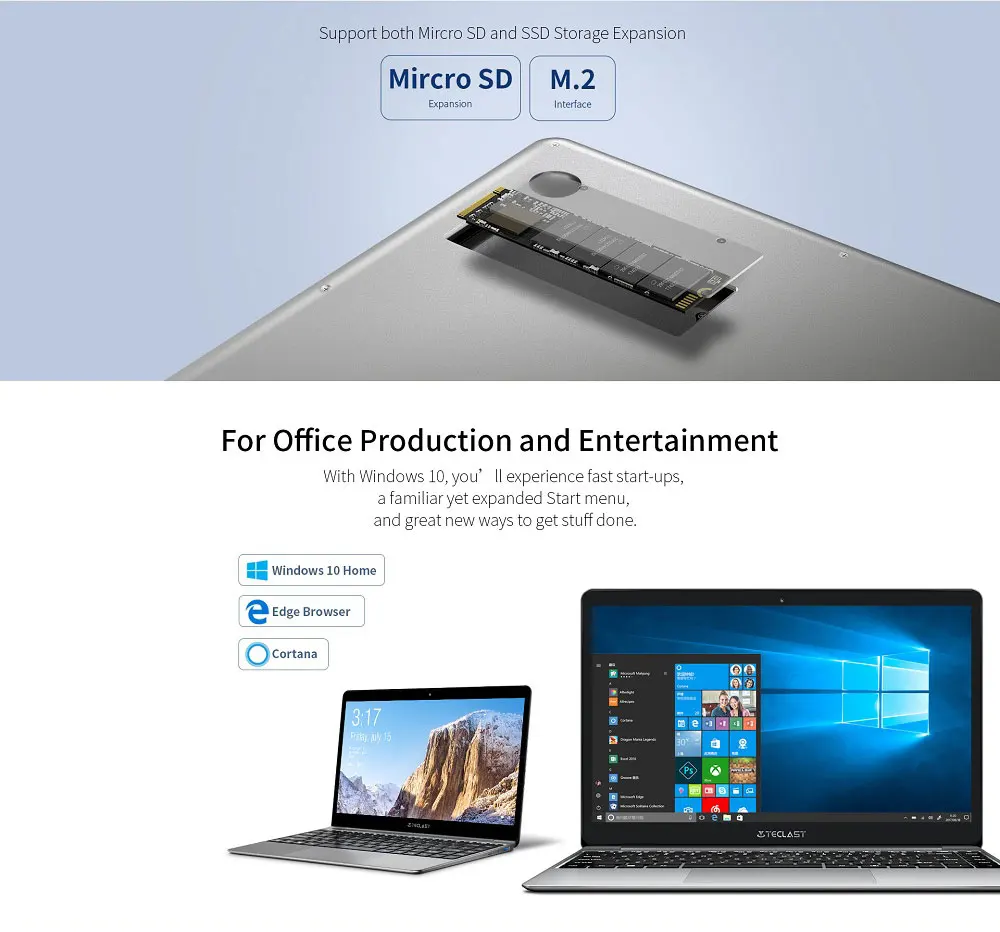 Teclast F7 Plus ноутбук 14,0 'Windows 10 Домашняя версия Intel Gemini Lake N4100 четырехъядерный 1,1 ГГц 8 Гб ОЗУ 256 ГБ SSD HDMI Ноутбуки