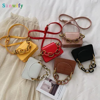 

Chain Purse-Music of The Tide Paragraph Shi Tou Wen Mini Small Bag Women Shoulder Messenger Bag Purses and Handbags