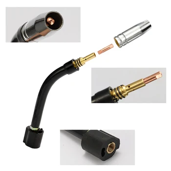 

New 24PCS/Set 15AK Torch Consumable Electrode Shield Cup Link Rod Tips Goose Neck Bend For MIG Welding Machine