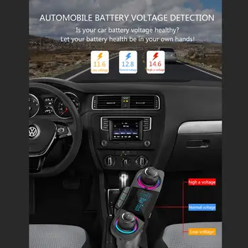 

Car Bluetooth FM Transmitter Aux Modulator Audio MP3 Player Auto Accessories E7CA