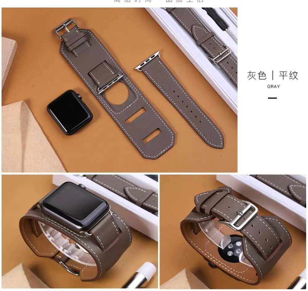 Кожаный ремешок для Apple Watch iwatch se 38 42 40 44 мм серия 6/5/4/3/2/1|Ремешки часов| |