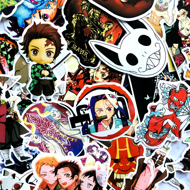 50 шт. Demon Slayer: Kimetsu no Yaiba аниме наклейка на автомобиль s ПВХ граффити наклейки