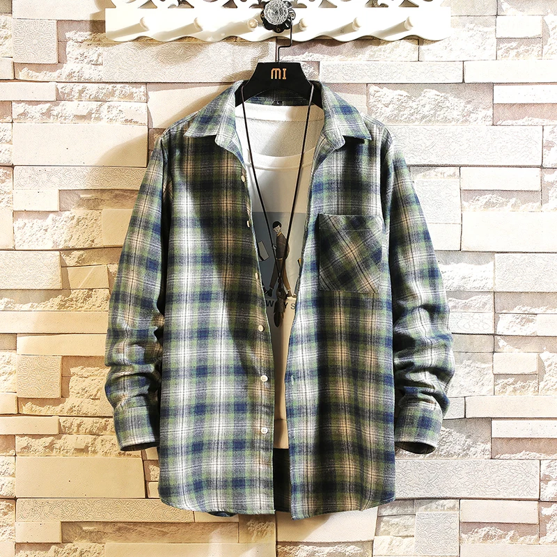 Casual Brand Plaid Men Shirts Long Sleeves 2020 New Spring Autumn Plus Asian Size M-5XL Casual Brand Plaid Men Shirts Long Sleeves 2020 New Spring Autumn Plus Asian Size M-5XL