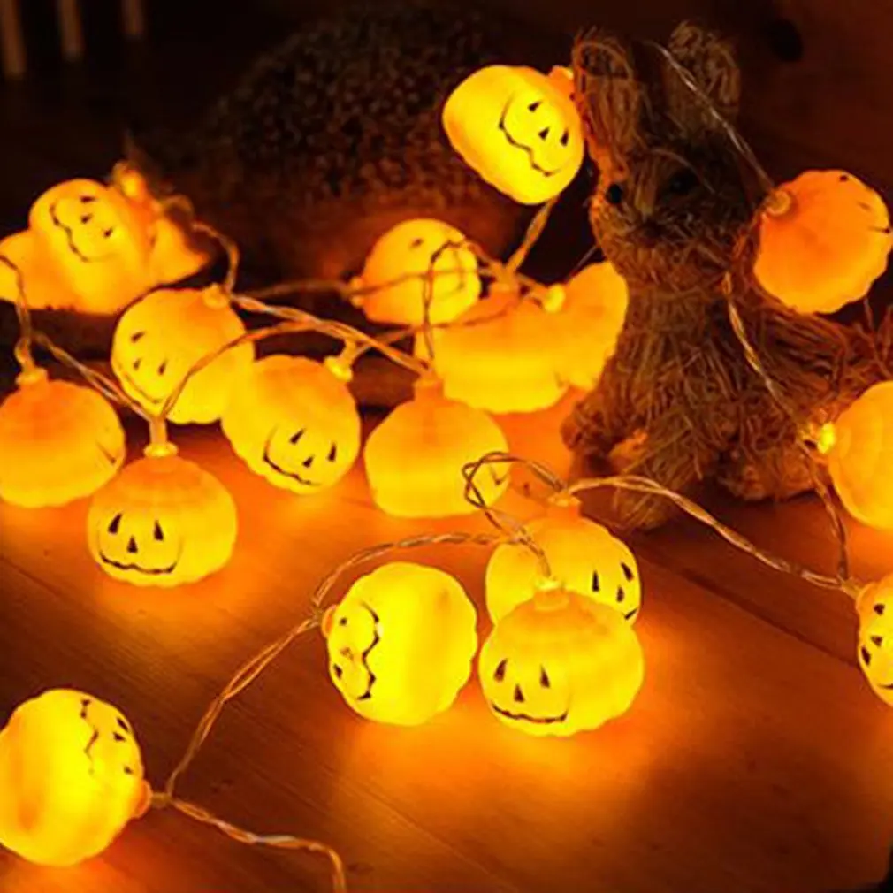 LED Lantern Halloween Holiday Lights String Manual DIY Pumpkin Light String Battery Ins Style Decorative Light String