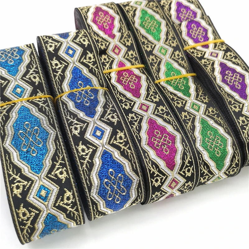 Vintage Ethnic Embroidery Lace Ribbon Boho Trim DIY Clothes Bag Accessories Embroidered Fabric
