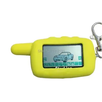 

A9 LCD Remote Control + Silicone Key Case For Russian Two way car alarm StarLine Twage A9 Keychain StarLine A8 A6 KGB FX-5 FX-3