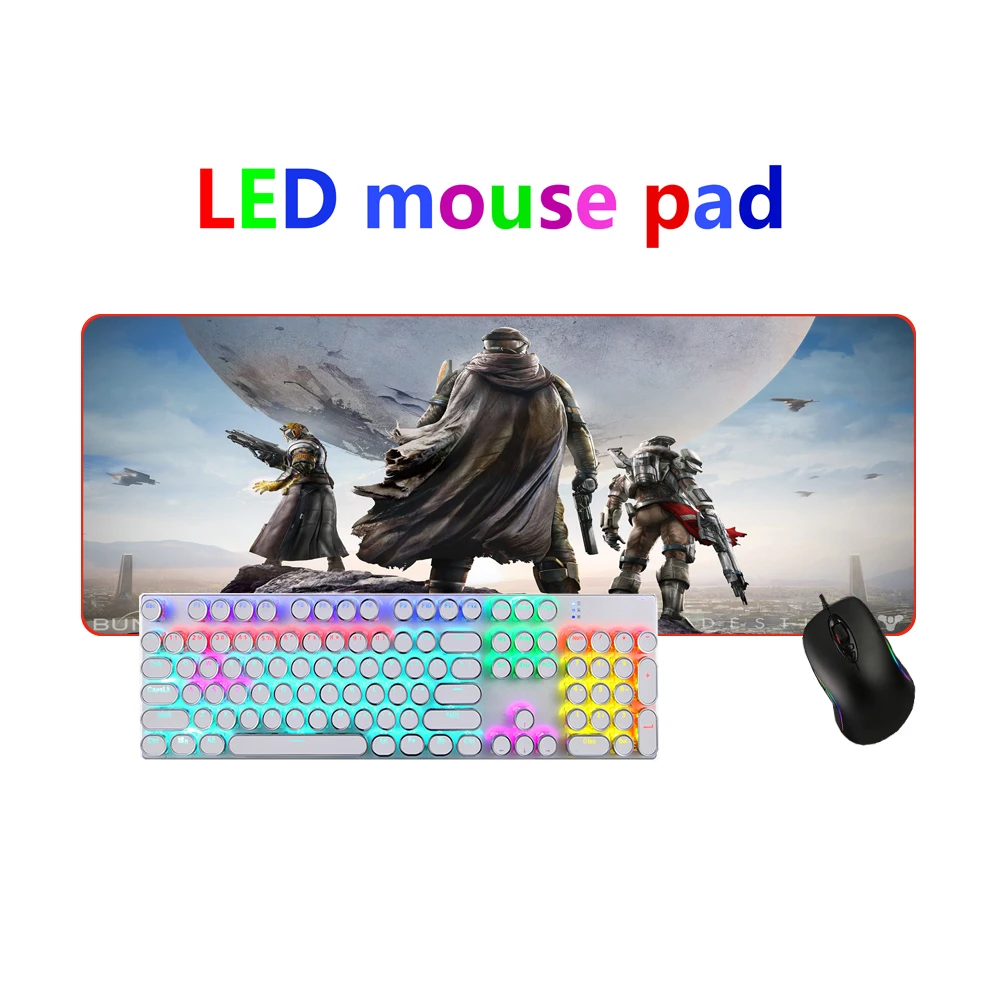 FFFAS волшебный коврик для мыши RGB светодиодный коврик для ноутбука ПК клавиатура и коврик для мыши