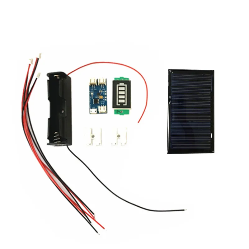 Mini Mono 80*45mm pannello solare 5V 60MA per Mini pannello solare Mini caricabatterie solare lipo CN3065 fai da te kit 1S portabatterie/display