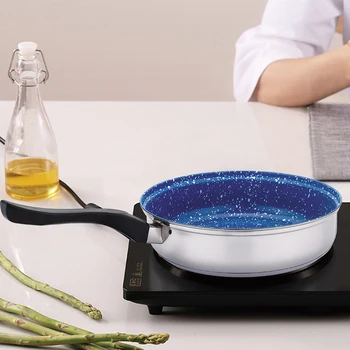 

Marble Stone Nonstick Frying Pan with Heat Resistant Bakelite Handle,Granite Induction Egg Skillet,Dishwasher Safe