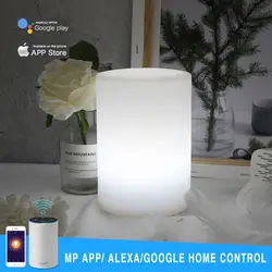 Wi-Fi умный контроль многоцветный светодиодный цилиндр ночник домашний кофе бар настольный ночник работает с Alexa Google Home мобильное приложение