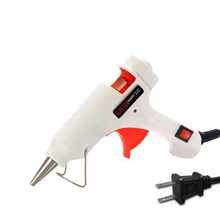 Pistolet à colle électrique, 110 240V 20W, outil de réparation artisanale, bricolage, bâton de colle de 7mm, température de chauffage, Mini pistolet à colle électrique, blanc