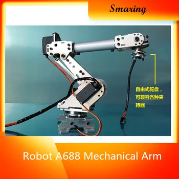 

Official smarian Robot A688 Mechanical Arm 100% Alloy Manipulator 6-Axis Robot arm Rack with 6 Servos Diy Tracked Crawler Cate