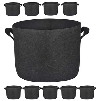 

10 Packs of 5 Gallon Planting Bags, Non-Woven Planting Bags, Indoor and Outdoor Planting Bags of Vegetables and Fruits