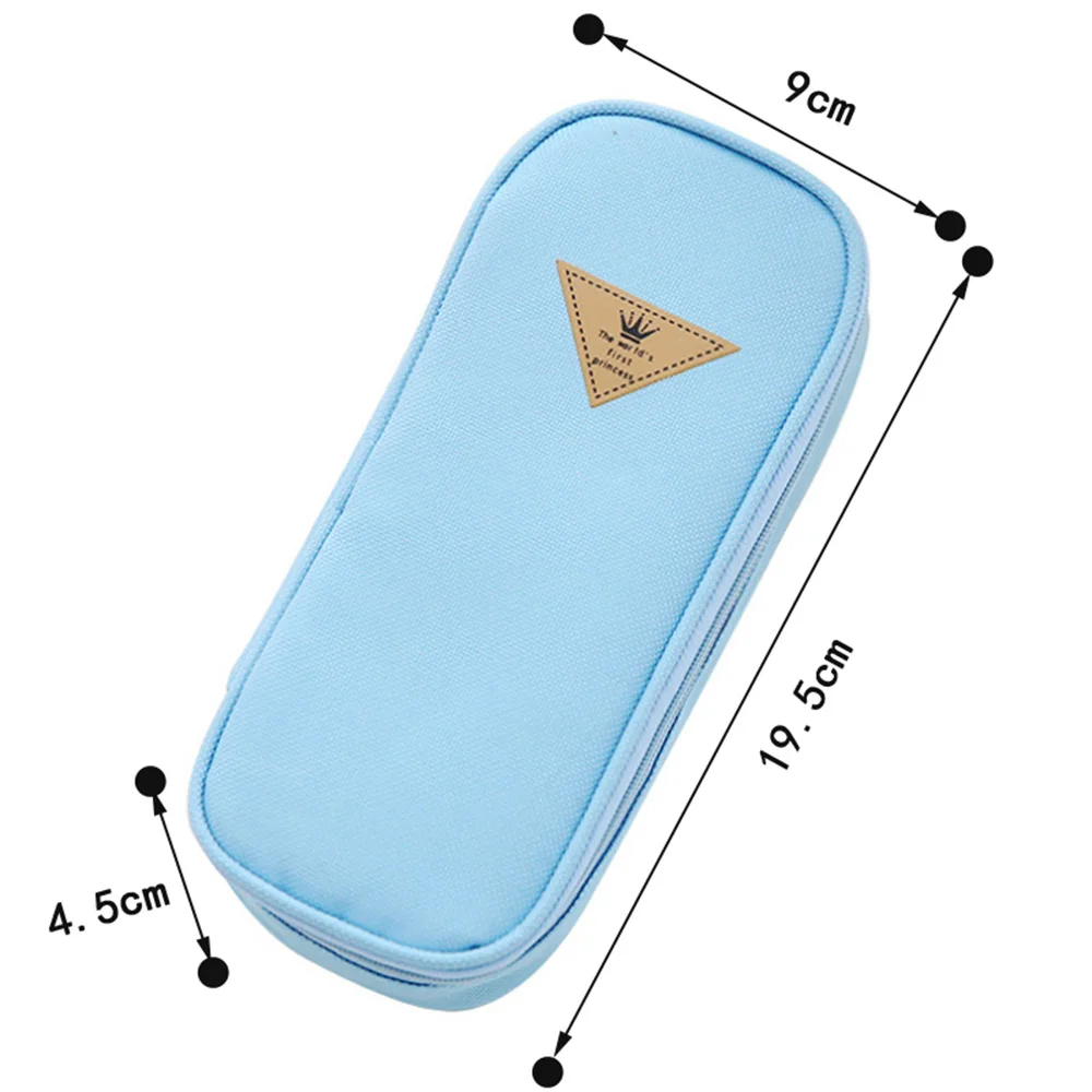 Office Gifts Unisex Pencil Bag Desktop Pens Storage Colorful Simple Cute Oxford Cloth Protection Stationery Box Student Supplies
