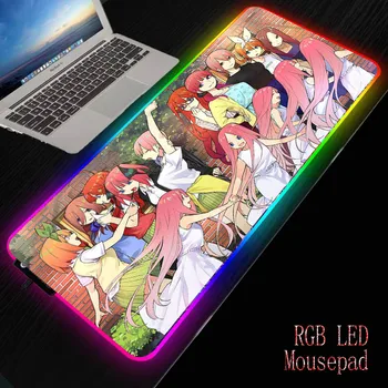

MRGBEST Toubun No Hanayome Anime Girl Gaming Mouse Pad Computer Mousepad Large Rubber Desk Keyboard Mouse Pad Mat Gamer