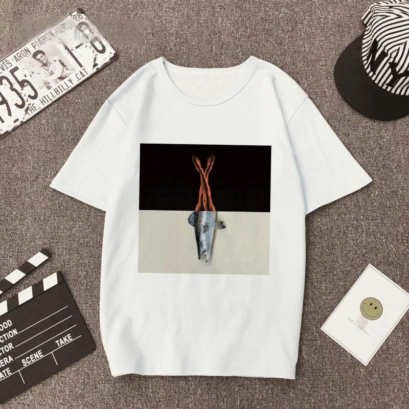 TShirts Women Picture T-Shirt Summer Tops Kawaii Printing Series Short-sleeved white tShirt Streetwear Oversize Top tee Clothes