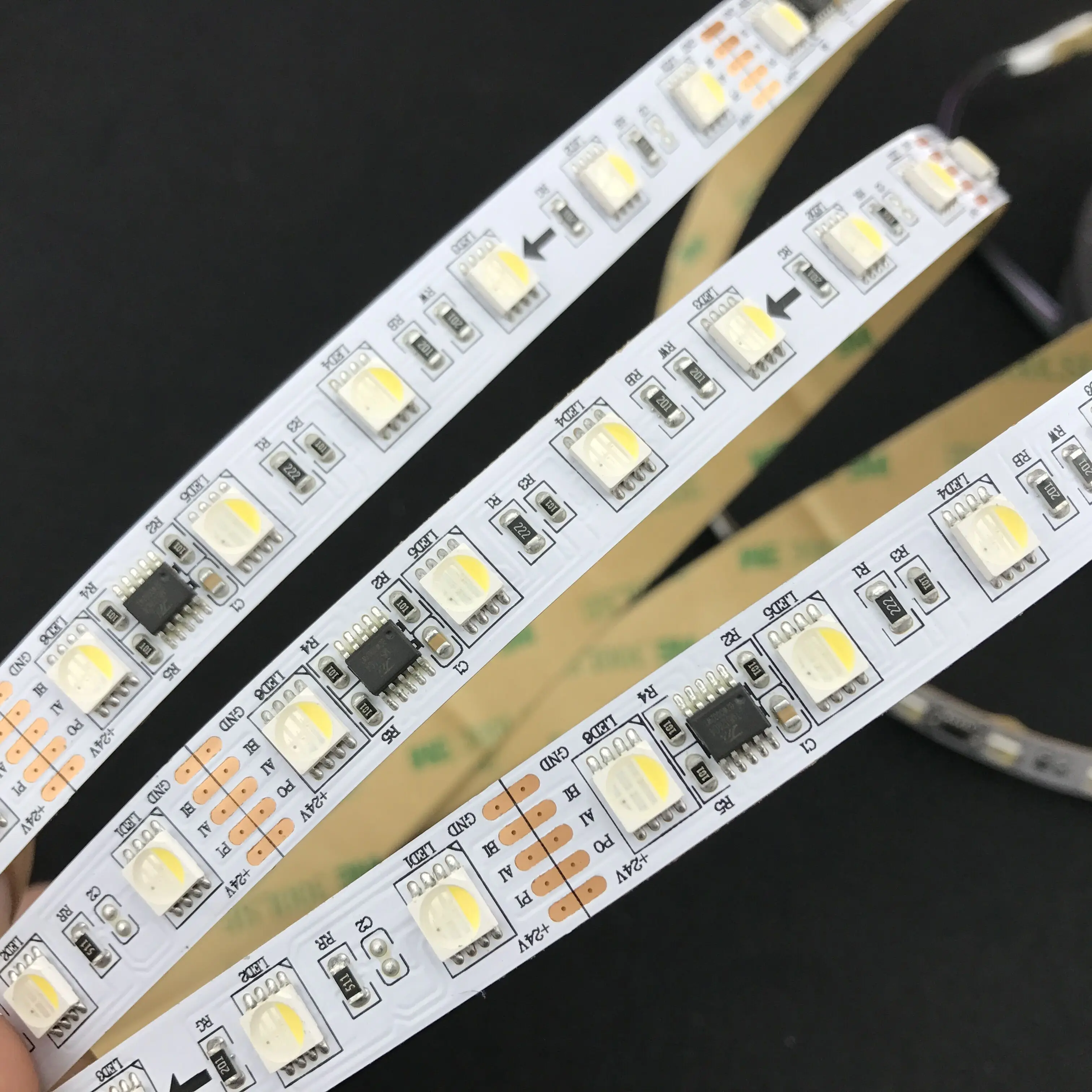 5 м DC24V светодиодный RGBW Стандартный DMX512 цифровой полосы 60 s/m 10 пикс./м не