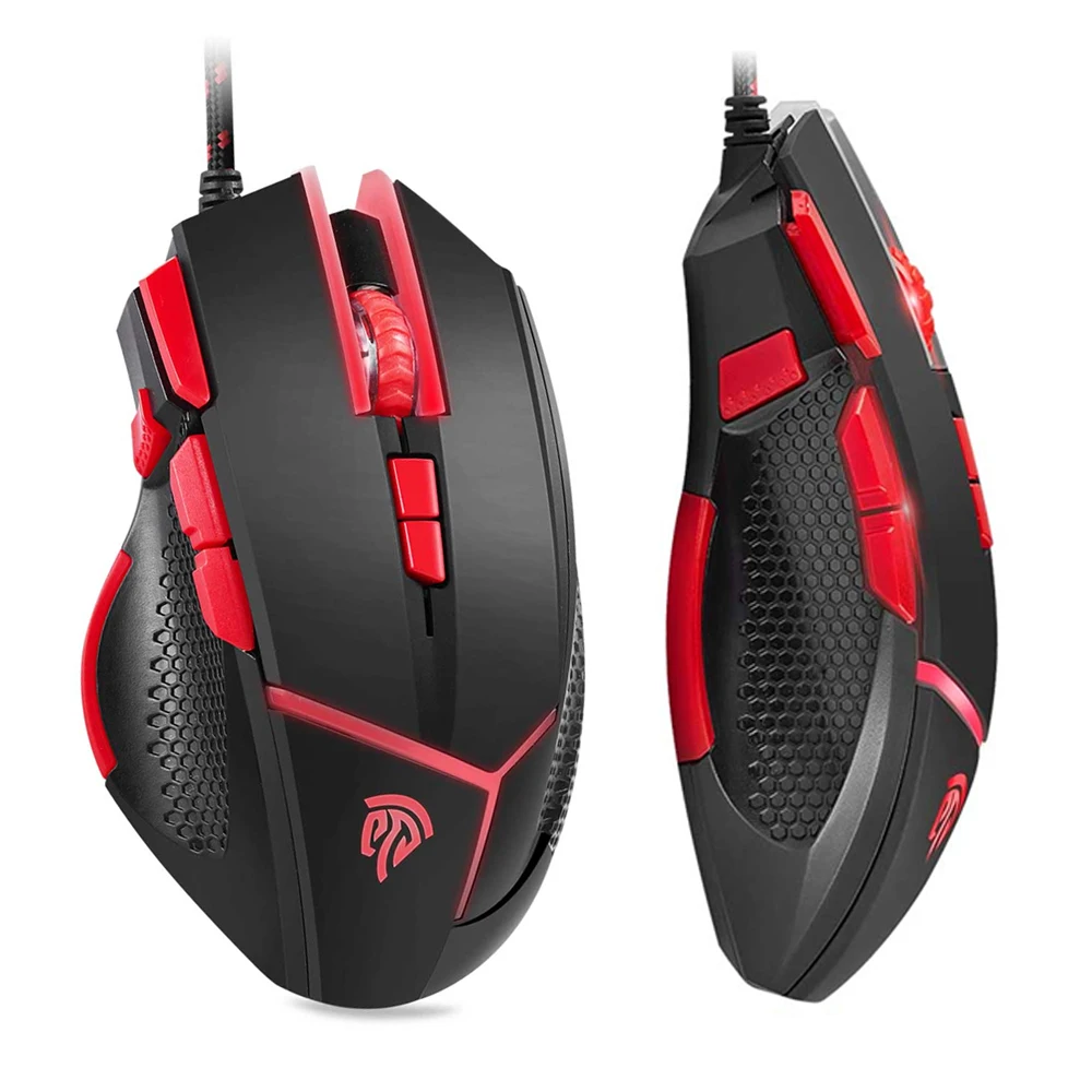 

EasySMX Gaming Mouse 9 Button 4000 DPI LED USB Professional Wired Computer Mouse Mice X7 Game Mouse For PC Laptop Gamer Mause