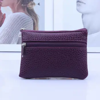 

New Women Wallet Ladies Men PU Leather Small Coin Card Key Ring Wallet Pouch Coin Purse /BY