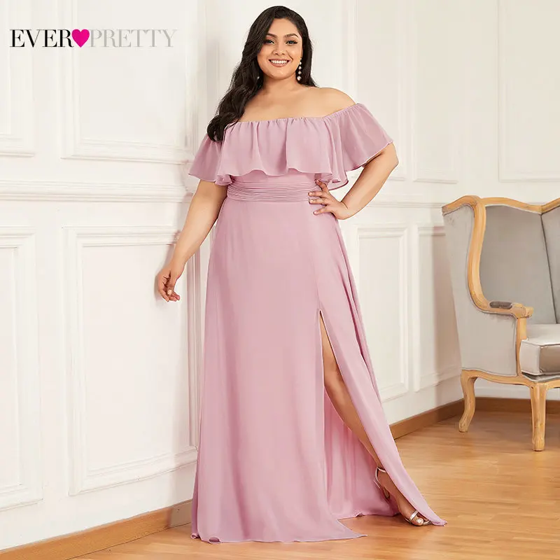 Burgundy Bridesmaid Dresses Pink Plus Size Ever Pretty Elegant A Line