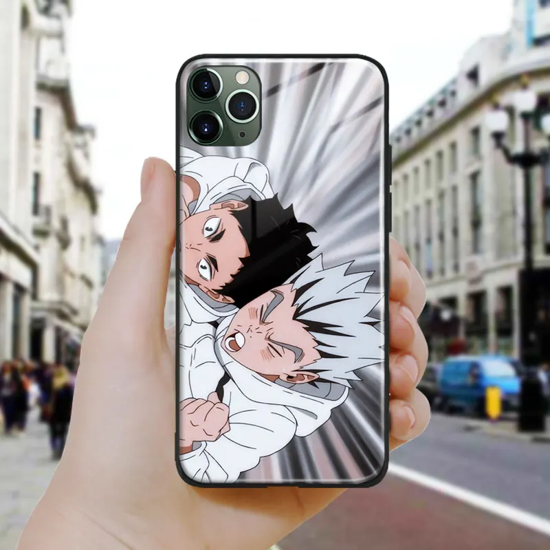 bokuto koutaro and Keiji Akaashi manga Silicone Glass Phone Case Cover For iPhone SE 6 6s 7 8 Plus X XR XS 11 12 Mini Pro Max | Мобильные