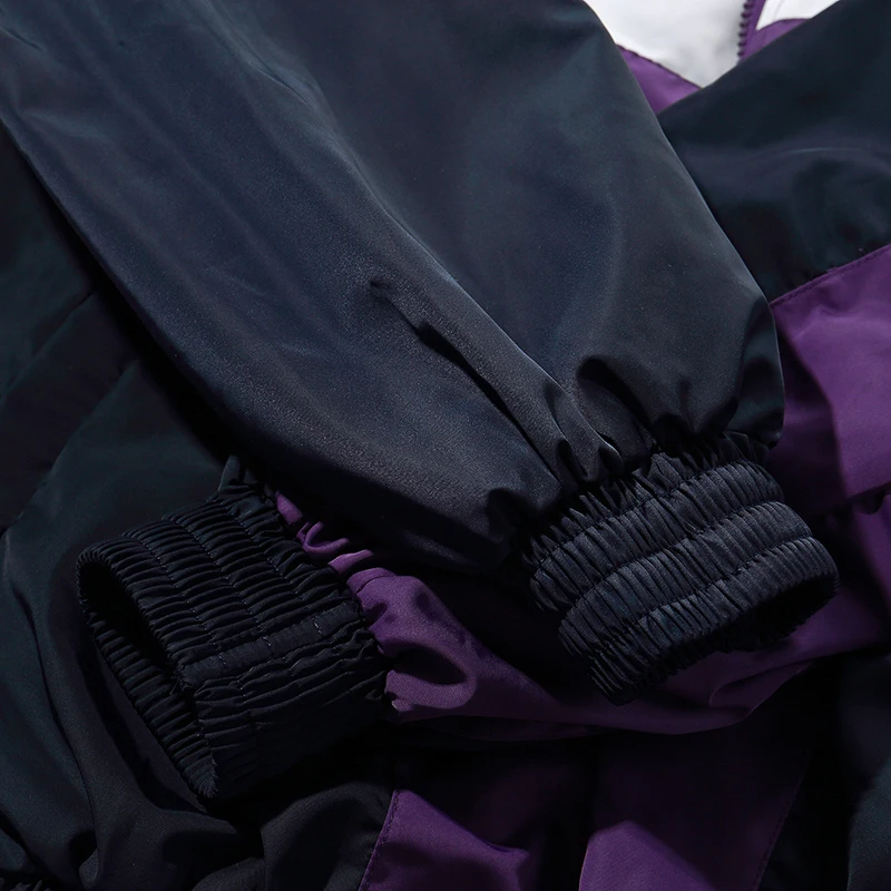 Goedkoop Hip Hop Mens Hooded Windjack Herfst 2019 Casual Vintage Kleur Blok Losse Track Hoodie Jas Jassen Streetwear HipHop