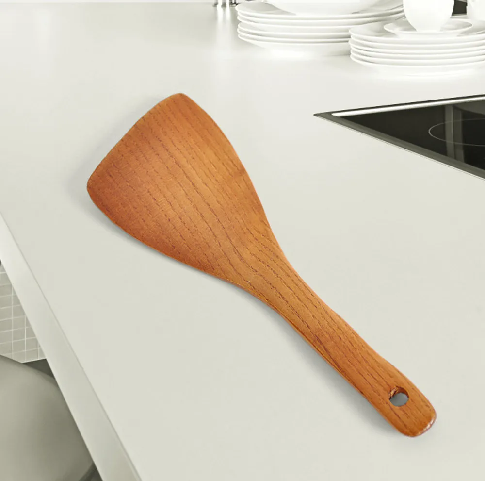 Long Wooden Cooking Rice Scoop Spatula Wood rice spoon Household Kitchen Utensil Non-stick Hand Wok Shovel Kitchen Tools