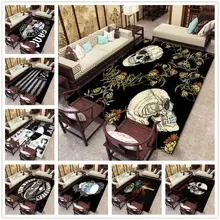 Террор Хэллоуин Череп коврики с узором для гостиной спальни Декор коврики двери Череп 3D печатных вечерние ковры для прихожей