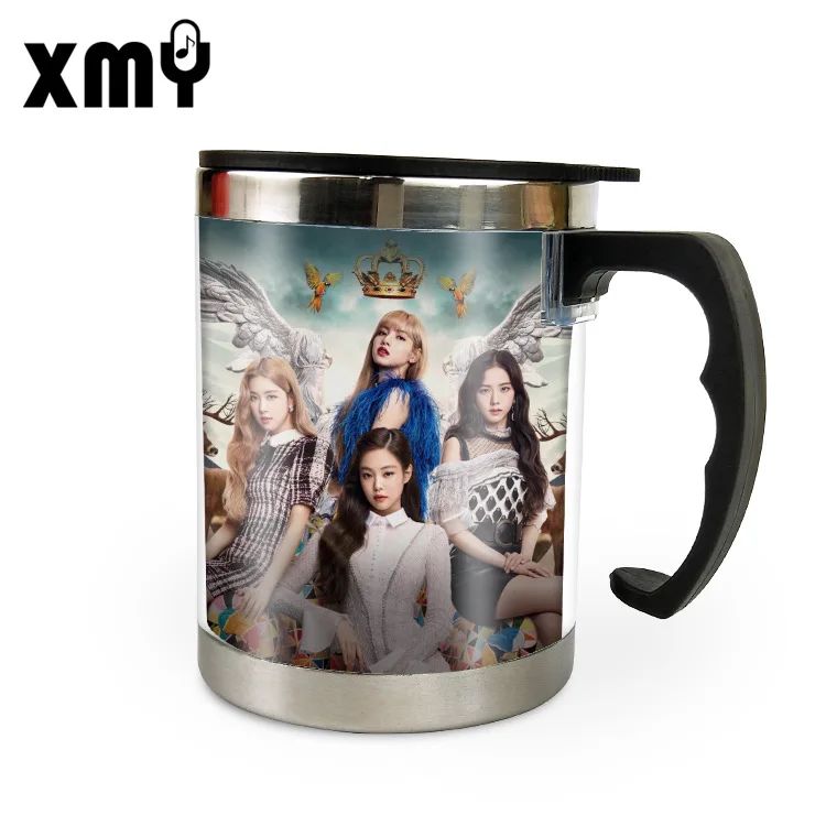 

New Style BLACKPINK Related Products 450 Ml Cup DIY Customizable Double Layer Insulated Gift Insulated Stainless Steel Bottle