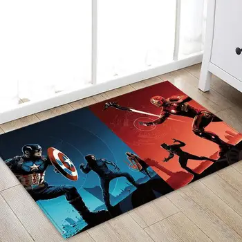 Drop Shipping Marvel The Avengers Plush Carpet Iron Man Captain America Spider man Rug Mat Cotton