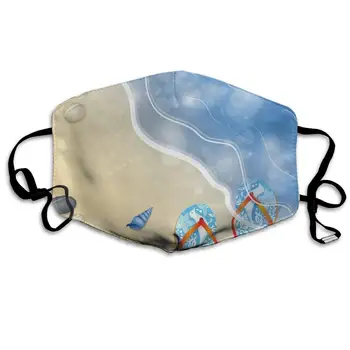 

Face Mask Summer Seaside Amazing Cycling Half Face Earloop Ski Mask for Girls