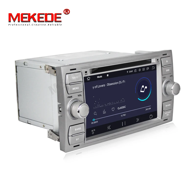 Sale MEKEDE IPS DSP car media player for Ford Fiesta Focus C-max Galaxy Mondeo Transit with Andorid 9.0 4G RAM 64G ROM 2