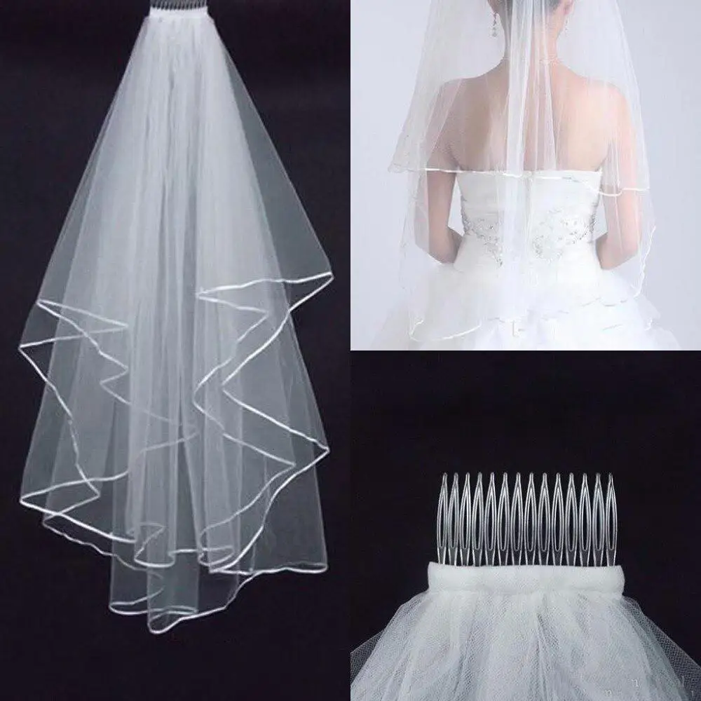 2016-Simple-Bridal-Veils-with-Two-Layers-White-Short-Cheap-Wedding-Veils