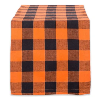 

Buffalo Check Tabletop Collection Family Dinners, Special Occasions, Barbeques, Picnics Table Runner Orange & Black