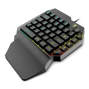 

Left Hand Keyboard Single Hand Keyboard Mechanical Feel Game Keyboard for Mobile Tablet Laptop PUBG Game