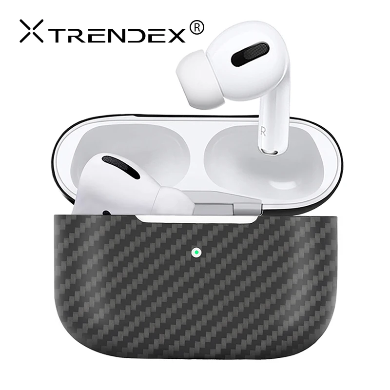 Чехол TRENDEX для Apple AirPods Pro 3 100% натуральный Гибридный Тонкий чехол из углеродного