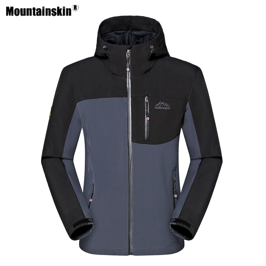 Tanie Mountainskin męska kurtka typu softshell turystyka odkryty Sport polar wiatrówka wspinaczka Camping jazda na rowerze narciarstwo mężczyzna ciepły płaszcz VA719