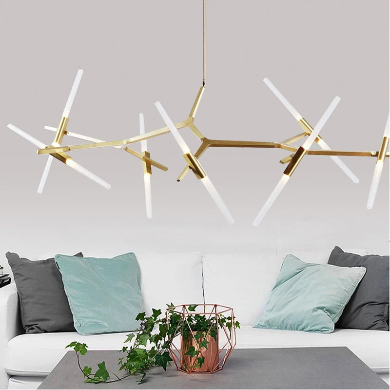 crystal ball chandelier Nordic  LED Chandelier for Dining Room Gold Black 6/10/14/20 Heads adjustable branch chandelier Living Room Restaurant glass chandelier